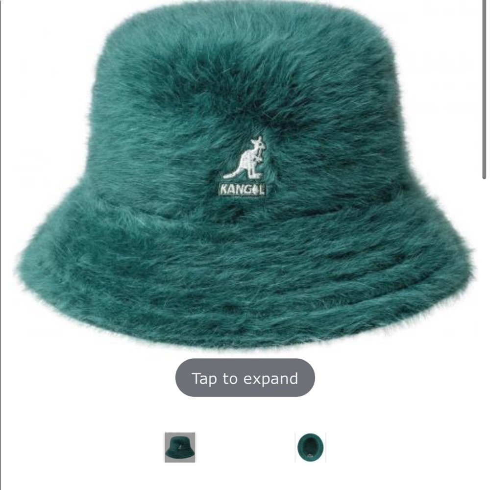 Teal fuzzy Kangol bucket hat size xl